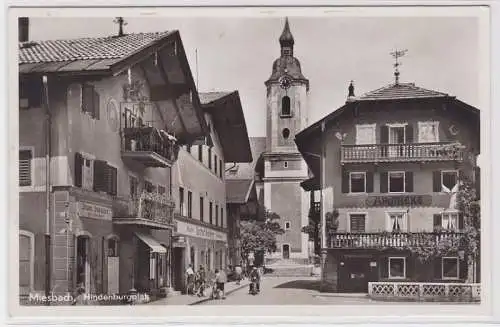 92899 AK Miesbach - Hindenburgplatz, Straßenansicht mit Gasthof und Apotheke