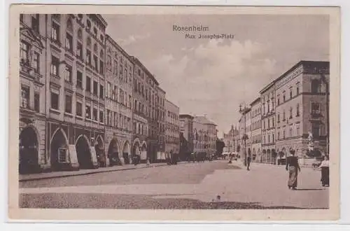 71661 AK Rosenheim - Max Joseph-Platz mit Nepomukbrunnen 1925