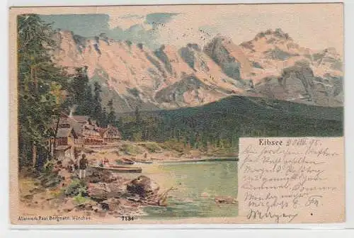 68652 Ak Lithographie Eibsee in Bayern 1898