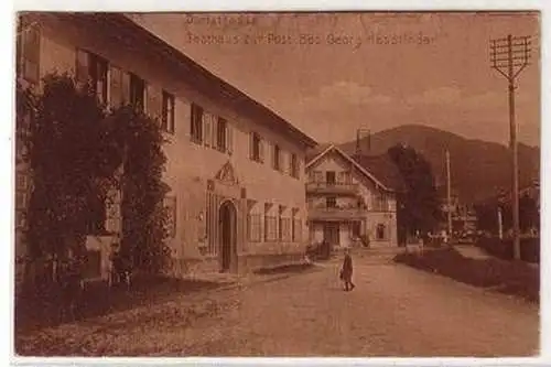 53534 Ak Benediktbeuren Dorfstraße mit Gasthaus zur Post 1926