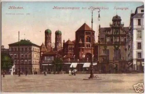 15525 Ak München mit Künstlerhaus und Synagoge um 1910