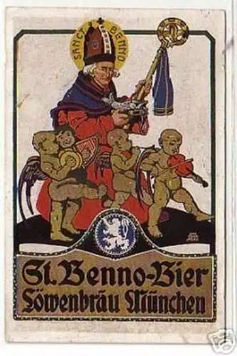 08630 Ak St. Benno Bier Löwenbräu München 1930