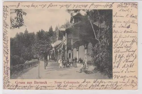 84451 AK Gruss aus Berneck - Neue Colonnade 1901