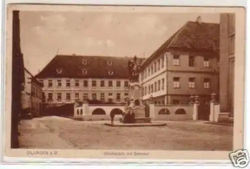 34457 Ak Dillingen a.D. Ulrichsplatz mit Seminar 1915