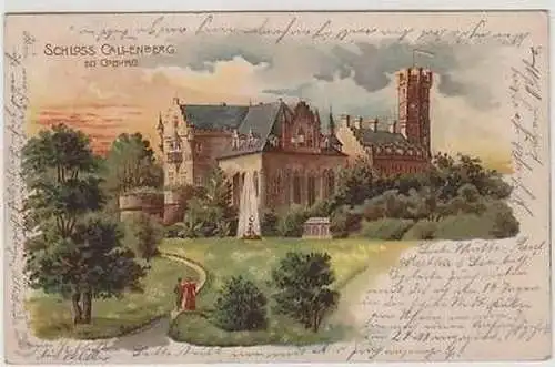 42856 Ak Lithografie Schloss Callenberg bei Coburg 1906