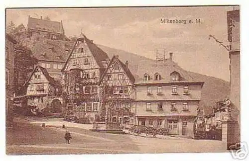 09732 Ak Miltenberg am Main Strassenansicht um 1930