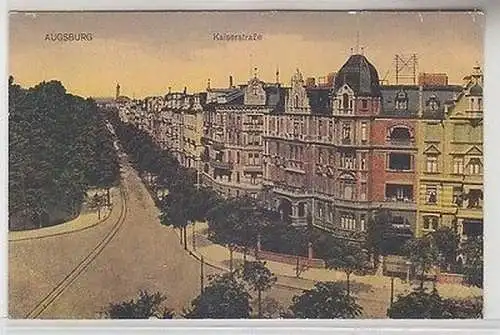 66444 Feldpost Ak Augsburg Kaiserstrasse 1918