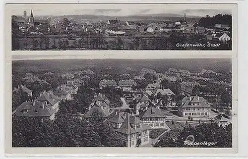 65052 Mehrbild Ak Grafenwöhr Stadt und Truppenlager 1937