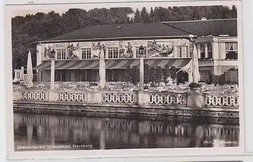 62569 Foto Ak Starnberg Seerestaurant Undosabad 1942