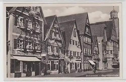 61664 Ak Dinkelsbühl Segringerstraßemit Zinngießerei u. Glaserei Wescheke 1937