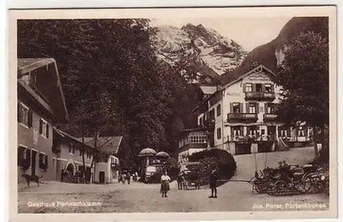 61698 Ak Gasthaus Partnachklamm um 1930