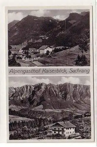 59976 Reklame Karte Sachrang Alpengasthof Kaiserblick um 1930