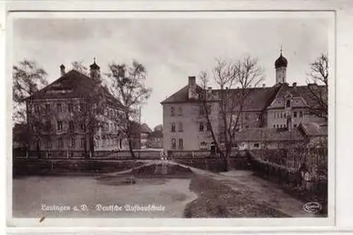 51494 Ak Lauingen an der Donau Deutsche Aufbauschule 1940