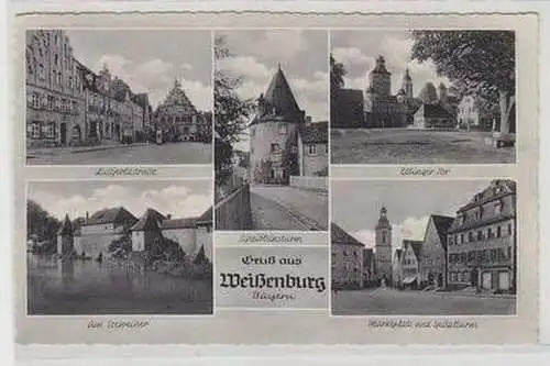 51567 Mehrbild Ak Gruß aus Weißenburg Bayern 1957