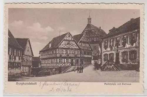 47942 Ak Burgkundstadt Marktplatz mit Rathaus um 1926