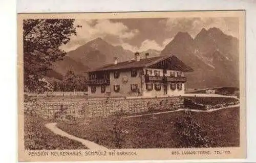 47539 Ak Schmölz bei Garmisch Pension Nelkenhaus 1928