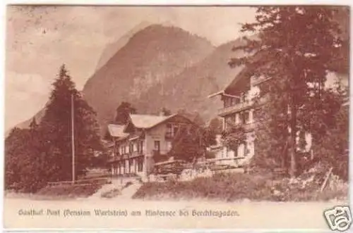 23962 AK Gasthof Post bei Berchtesgaden 1921