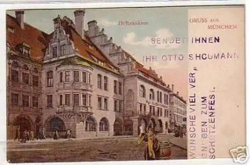 09932 Ak Gruss aus München Hofbräuhaus 1904