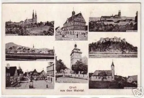 07477 Mehrbild Ak Gruß aus dem Maintal um 1930