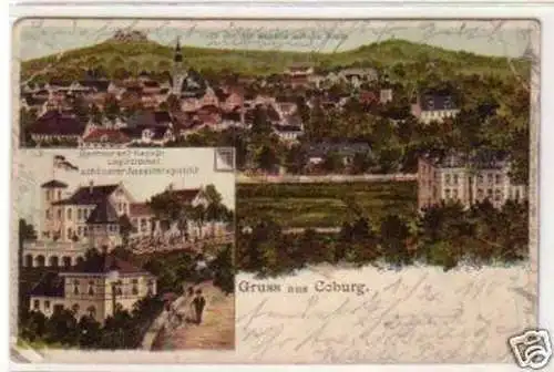 03256 Ak Gruss aus Coburg Restaurant Kapelle 1903