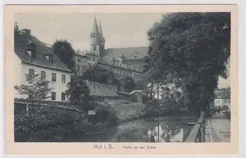 03333 Ak Hof in Bayern Partie an der Saale 1923