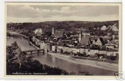 00757 Ak Wasserburg am Inn Gesamtansicht um 1930