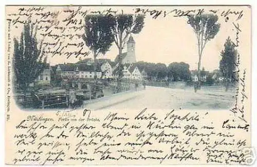 07555 Ak Nürtingen Partie von der Brücke 1901