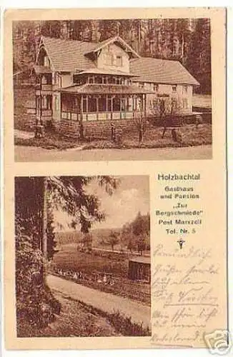 05132 Ak Holzbachtal bei Marxzell Gasthaus 1924