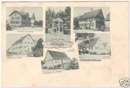 24829 Mehrbild Ak Gruß aus Schwann Württ. 1899