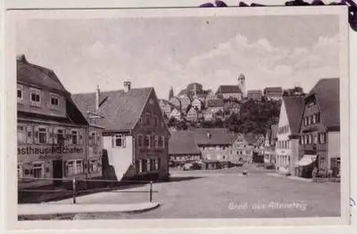 57574 Ak Gruß aus Altensteig Gasthaus zum Schatten um 1940