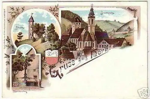 11069 Ak Lithographie Gruss aus Horb um 1900