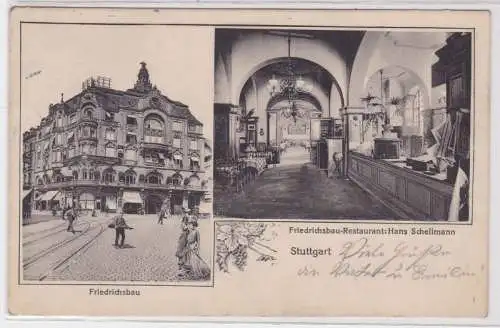 89065 Mehrbild Ak Stuttgart Friedrichsbau 1912