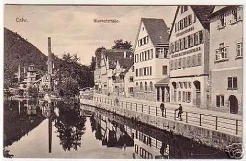 18012 Ak Calw Bischofstraße mit Cigarrenfabrik um 1910