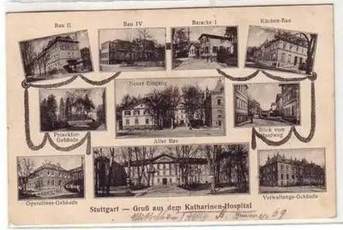 56150 Mehrbild Ak Gruß aus dem Katharinen Hospital Stuttgart 1933