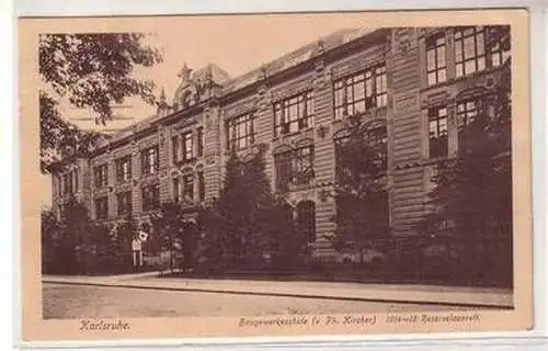 06926 Ak Karlsruhe Baugewerkschule Reservelazarett 1917