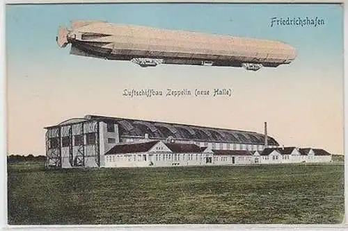 62376 Ak Friedrichshafen Luftschiffbau Zeppelin (neue Halle) um 1910