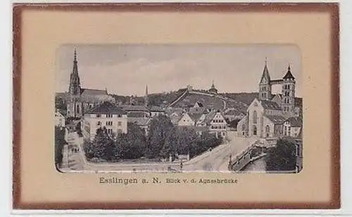 61996 Ak Esslingen am Neckar Blick von der Agnesbrücke um 1910