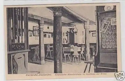 25907 Ak Karlsruhe-Daxlanden Gasthaus zur Krone um 1910