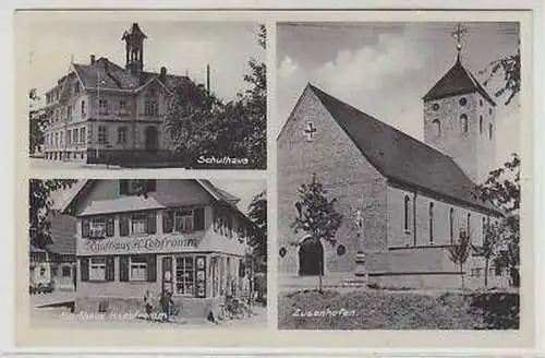 43487 Mehrbild Ak Zusenhofen Kaufhaus usw. 1954