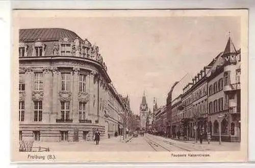 29550 Ak Freiburg i.B. Aeussere Kaiserstraße um 1920