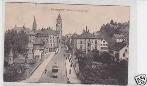 29182 Ak Freiburg Schwabentorbrücke 1910