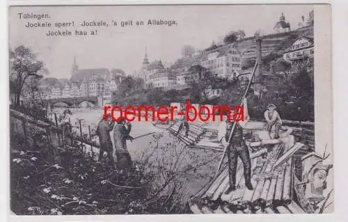 84682 Ak Tübingen Jockele sperr! Jockele, ´s geit en Ailaboga, Jockele hau a!