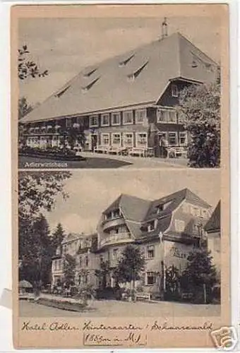 17962 Ak Hinterzarten Schwarzwald Hotel Adler um 1930