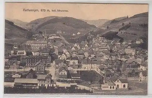 58727 Ak Furtwangen im badischen Schwarzwald Totalansicht 1912