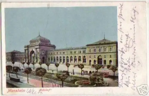 05407 Ak Mannheim Bahnhof 1901