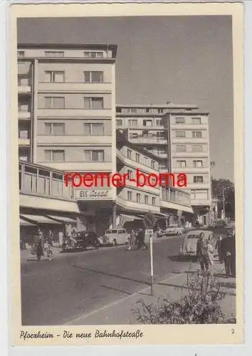 71144 Ak Pforzheim die neue Bahnhofstrasse um 1950