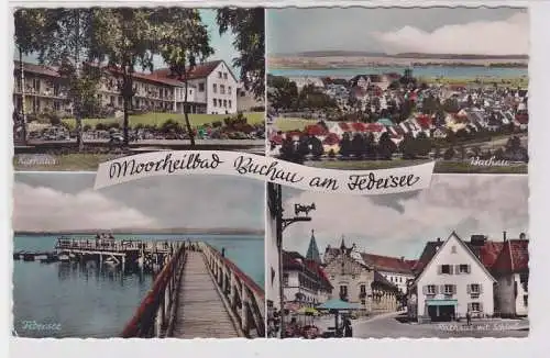 84647 Mehrbild Ak Moorheilbad Buchau am Febersee Kurhaus, Rathaus usw. 1961