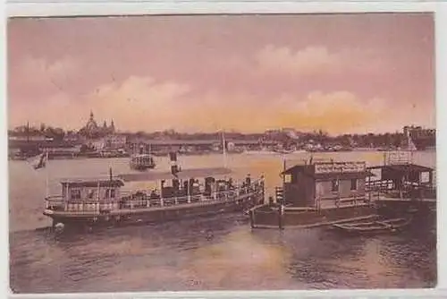 42227 Ak Mannheim Partie am Rhein 1908