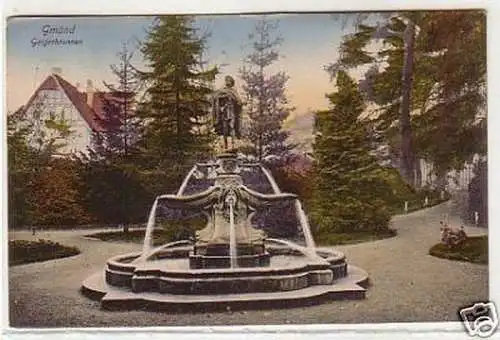 30939 Ak Gmünd Geigerbrunnen 1917