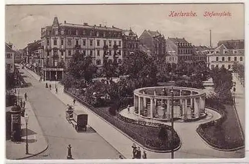 41509 Ak Karlsruhe Stefansplatz 1909